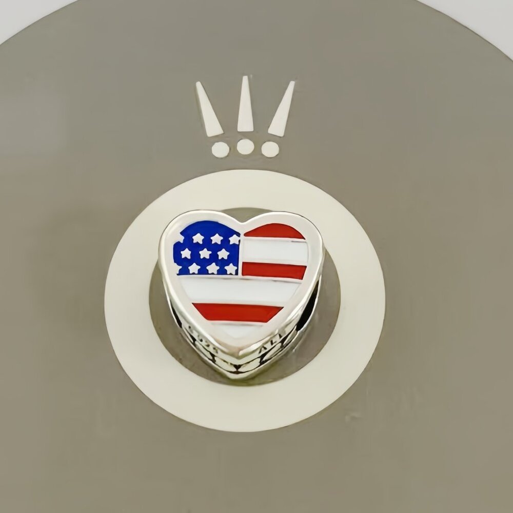 Pandora Arizona Flag Exclusive Heart Charm S925 Sterling Silver